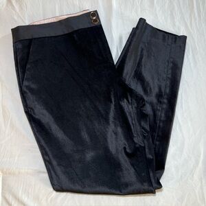 TED BAKER London Velvet Tuxedo Slim Pants Womens size 4 (US Size 10)